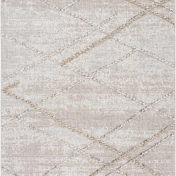Baqer Bone & Tan Textured Performance Rug - Clearance