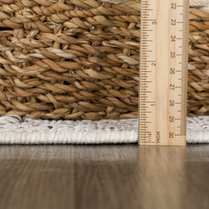 Baqer Bone & Taupe Textured Performance Rug - Clearance