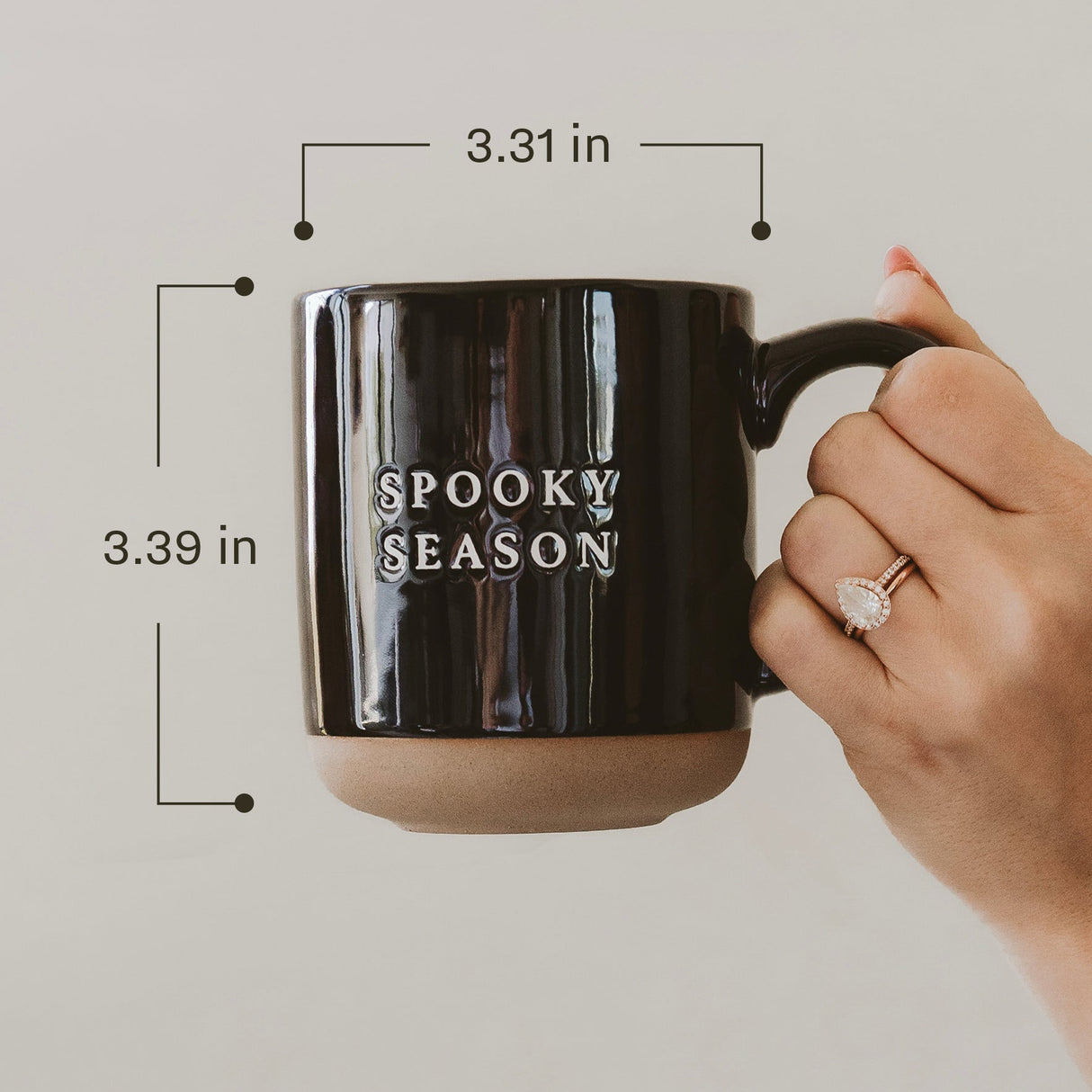 Spooky Season 14oz Black Stoneware Coffee Mug