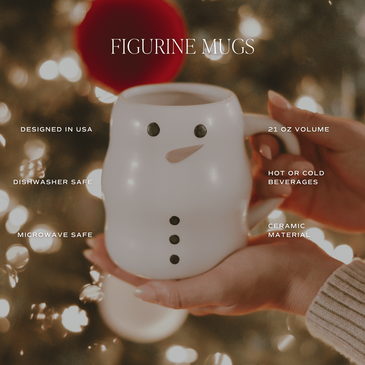 Snowman 21oz Figurine Coffee Mug