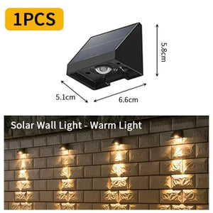 Solar Wall Light Outdoor – Waterproof LED Fence Lamp for Garden, Patio & House Sign