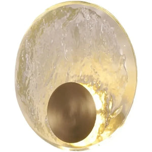 Luxury Copper Crystal Wall Lamp Modern Bedside Sconce Living Room Decor