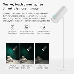 Sunset Eye Protection Table Lamp USB Touch Dimming Reading Light for Bedroom Desk