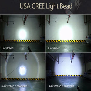 Aluminum Alloy Waterproof LED Flashlight with Bat-Style Handle – Super Bright Light