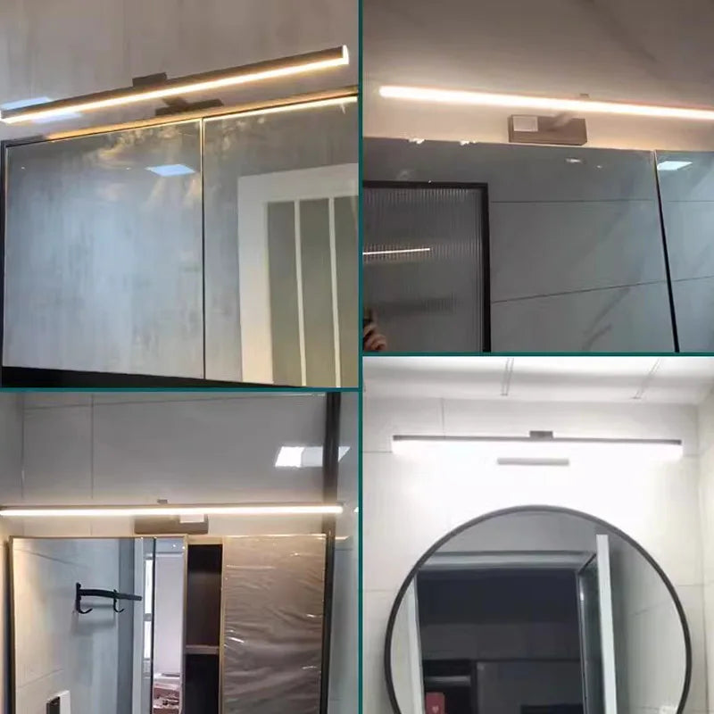 LED Bathroom Mirror Light – Waterproof Wall Lamp for Makeup Vanity in White/Black