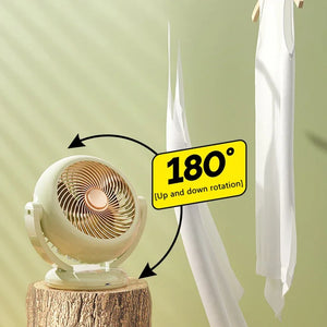 Portable Rechargeable Mini Fan Quiet Adjustable Desktop