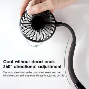 Portable Mini Fan ZY-A1 3-Speed 1200mAh Type-C Rechargeable