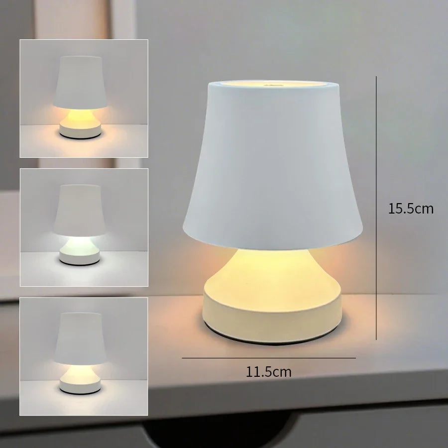 Rechargeable LED Desk Lamp 3-Color Adjustable Bedside Table Light Modern Decor