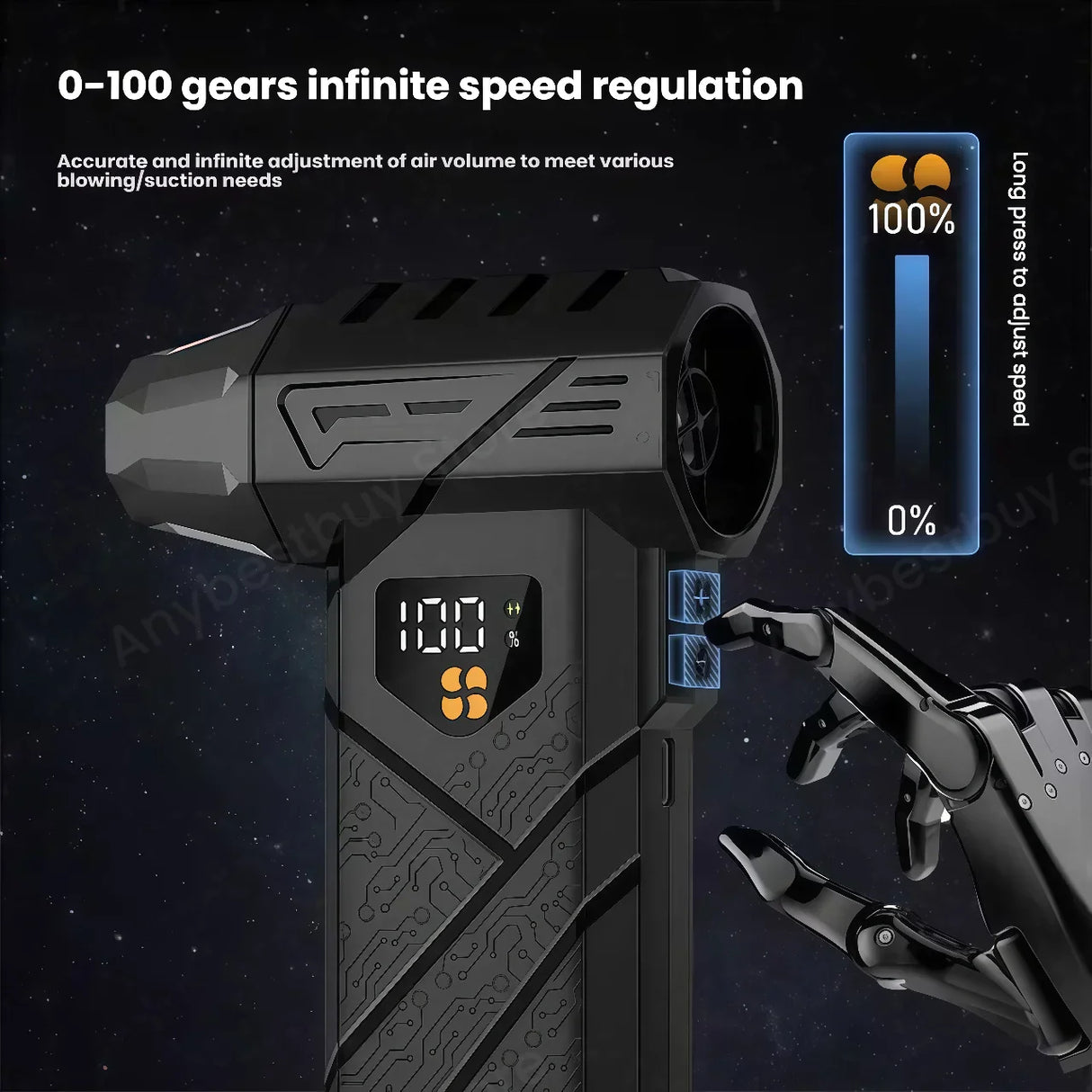 Wireless Air Blower – HFX-01 Turbo Compressed Duster with Strong Airflow & Power Bank