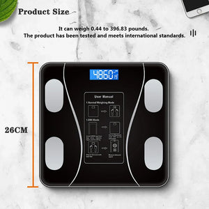 Smart Bluetooth Digital Scale – USB Rechargeable with LED Display and App Sync