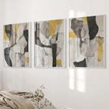 Golden Abstract Shapes Modern Wall Decor Poster
