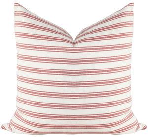 Laurel and Blush Scarlett Stripe Pillow Cover