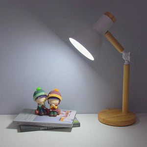 Nordic Wood Table Lamp Eye Care E27 Desk Light Adjustable Bedside Reading Lamp