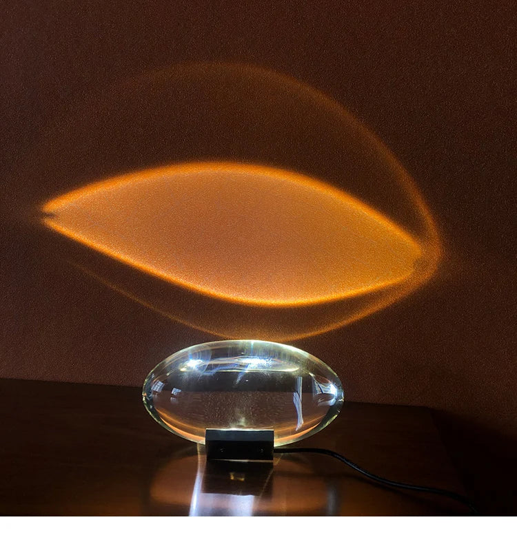 Italian Designer LED Crystal Table Lamp Egg Shape for Bedroom Decor & Gifting
