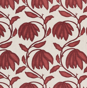 Desert Floral Pillow Cover in Sunbaked Red