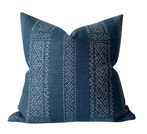 Miguel Pillow Cover in Indigo by McLaurin + Piercy Textiles