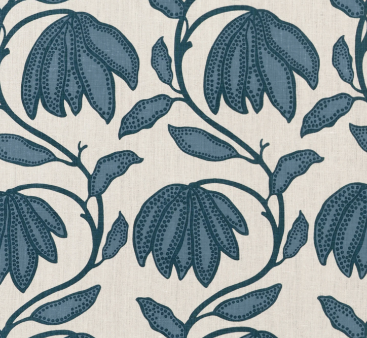 Desert Floral Pillow Cover in Mineral Blue