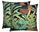 Protea Performance Pillow Cover in Black
