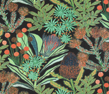 Protea Performance Pillow Cover in Black