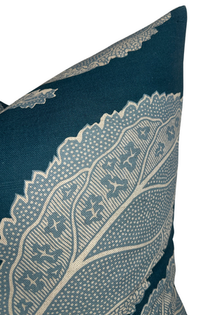 Lacinato Pillow Cover in Mineral Blue