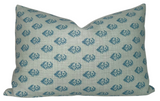 Rajmata Pillow Cover in Blue/Blue, Peter Dunham Textiles