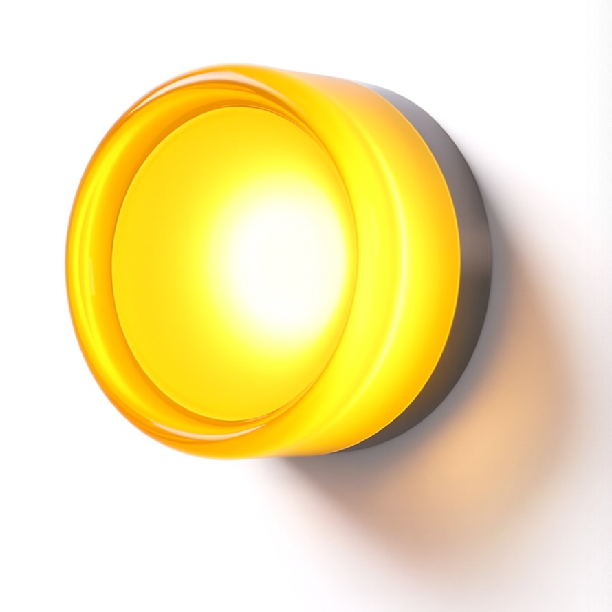 Modern Glass Round LED Wall Sconce 1-Light Aluminium Indoor Wall Lamp