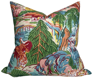 Pagoda Pillow Cover in Coral