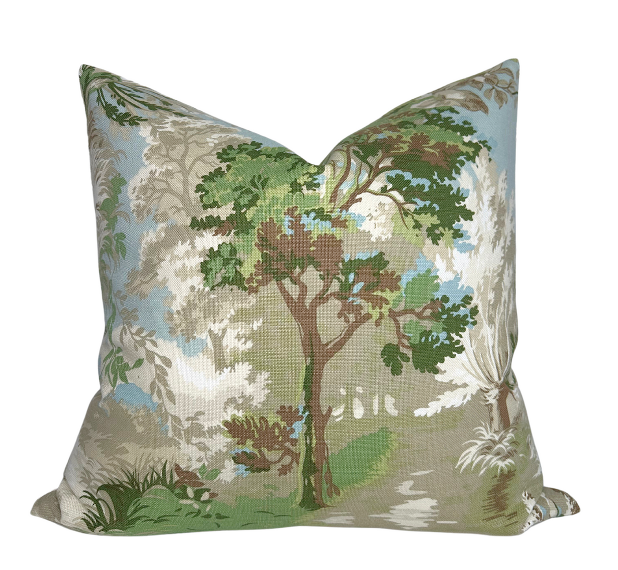 Lincoln Toile Pillow Cover in Green
