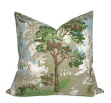Lincoln Toile Pillow Cover in Green