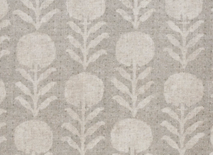 Zinnia Pillow Cover in Sand Grey, McLaurin + Piercy Textiles