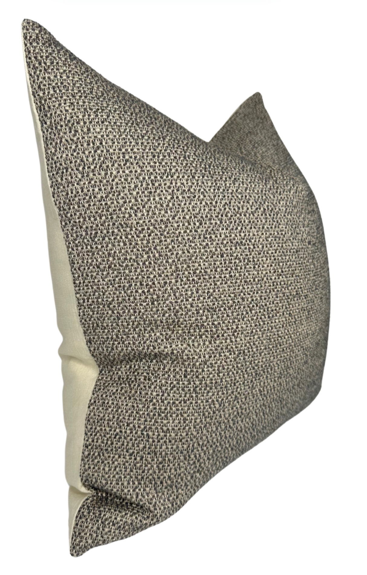 Nubby Woven Pillow Cover in Charcoal
