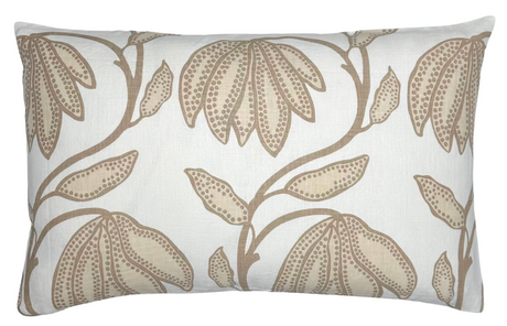 Desert Floral Pillow Cover in Birch Natural