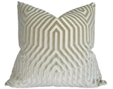Vanderbilt Pillow Cover in Greige, Schumacher Textiles