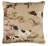 Pointers Pillow Cover in Brown, Schumacher Textiles