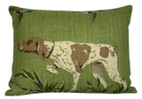 Pointers Pillow Cover in Meadow Green, Schumacher Textiles