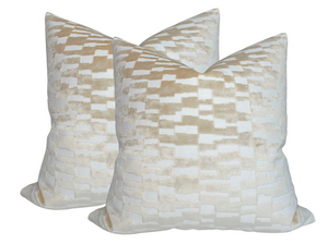 Mod Velvet Pillow Cover in Tan
