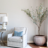 Vanderbilt Velvet Pillow Cover in Marine Blue, Schumacher Textiles