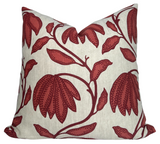 Desert Floral Pillow Cover in Sunbaked Red