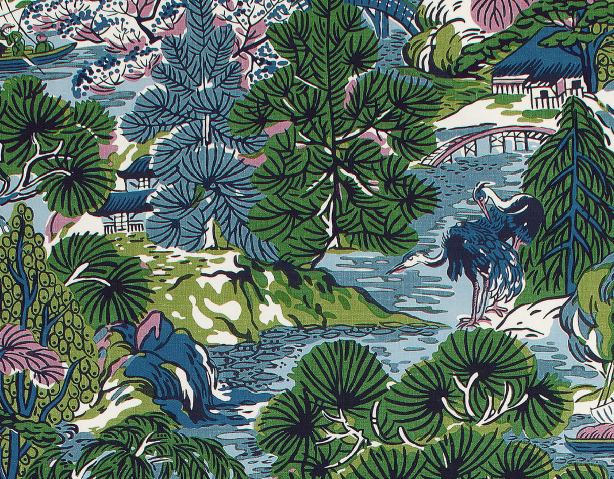 Pagoda Pillow Cover in Blue