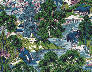 Pagoda Pillow Cover in Blue