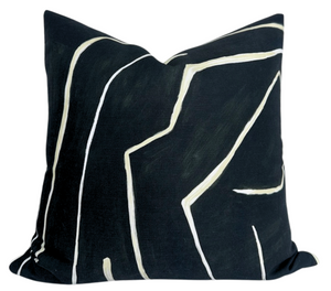 Graffito Pillow Cover in Onyx Beige