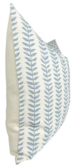 Willow Floral Linen Pillow Cover in Blue, Merika Meyer Textiles