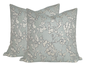 Aylin Floral Pillow Cover in Eucalyptus