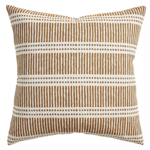 Dash Dot Pillow Cover in Rattan, Decorative Throw Pillow Cover