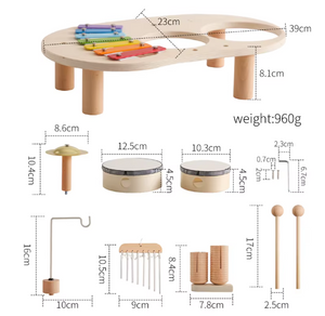 Montessori Baby Music Table Wooden Xylophone Educational Toy Gift