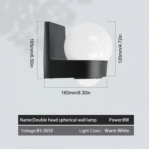 IP66 Waterproof LED Wall Light 8W Outdoor Indoor Lamp for Porch Balcony