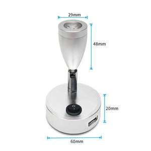 LED RV Reading Light 12V/24V with USB Port – Camper, Boat, Trailer Interior Lamp