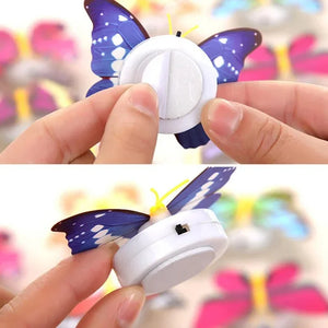 Colorful LED Butterfly Wall Night Light Stickable Glowing Decorative Home Lamp