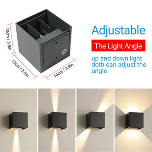 2 Pack Smart Outdoor Wall Lights RGBCW 10W LED Patio Lights App Voice Control