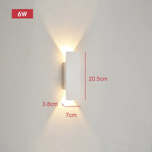 Outdoor Waterproof Wall Light – 18W LED Black Aluminum Exterior Lamp for Bedroom